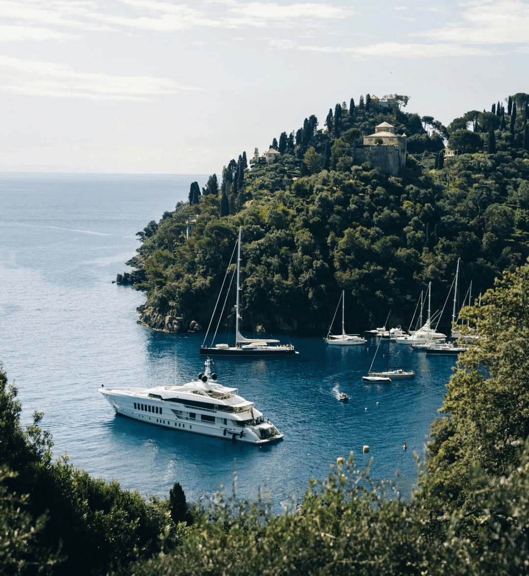 Yacht with turquoise waters
